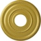 Ekena Millwork Valeriano Ceiling Medallion (Fits Canopies up to 6 1/4"), 12 1/8"OD x 3 5/8"ID x 3/4"P, Rich Gold CM12VARGS - alternate 1